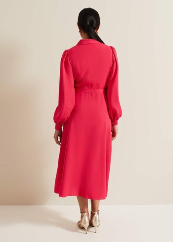 Phase Eight Petite Philippa Wrap Dress Pink USA | 0815293-ZX